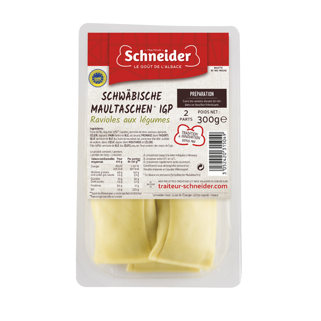 Maultaschen : pâtes farcies allemandes aux légumes