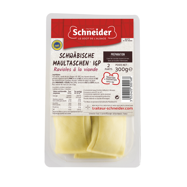 Maultaschen : pâtes farcies souabes à la viande IGP