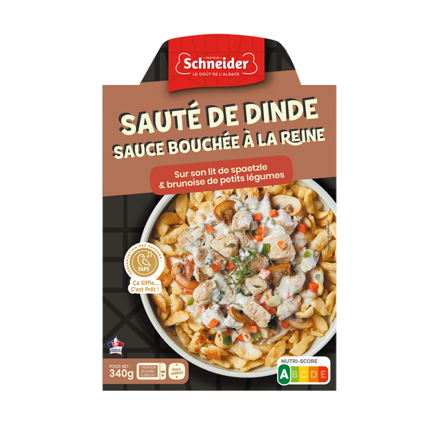 Sauté de dinde sauce bouchée à la reine