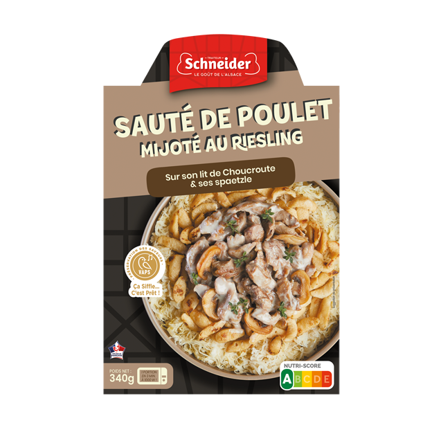 Sauté de poulet mijoté au riesling